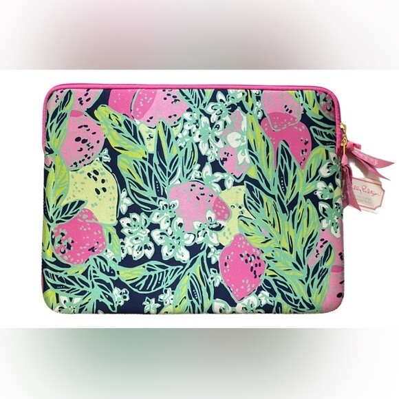 Lilly Pulitzer Laptop Ipad Sleeve Case in Spill The Juice Original Signature - Picture 4 of 12